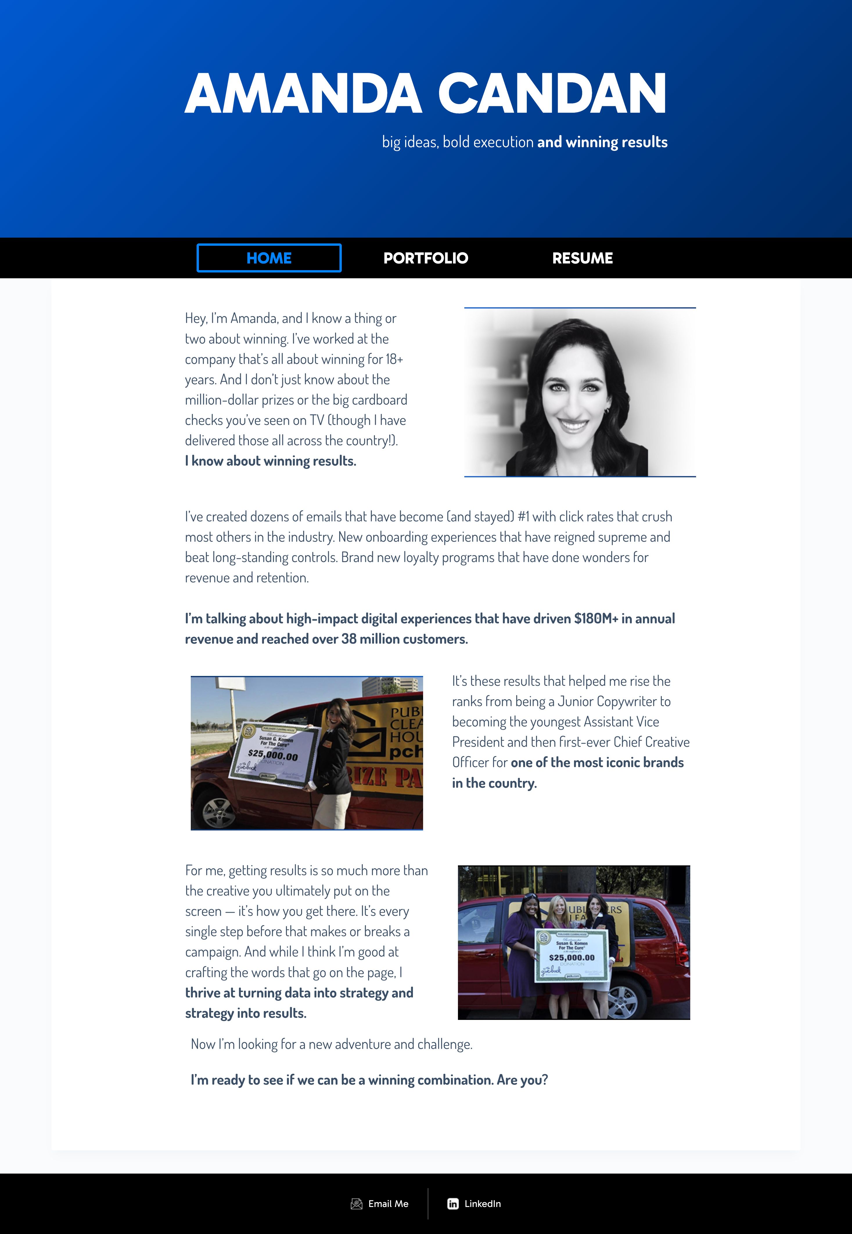 Custom WordPress portfolio screenshot