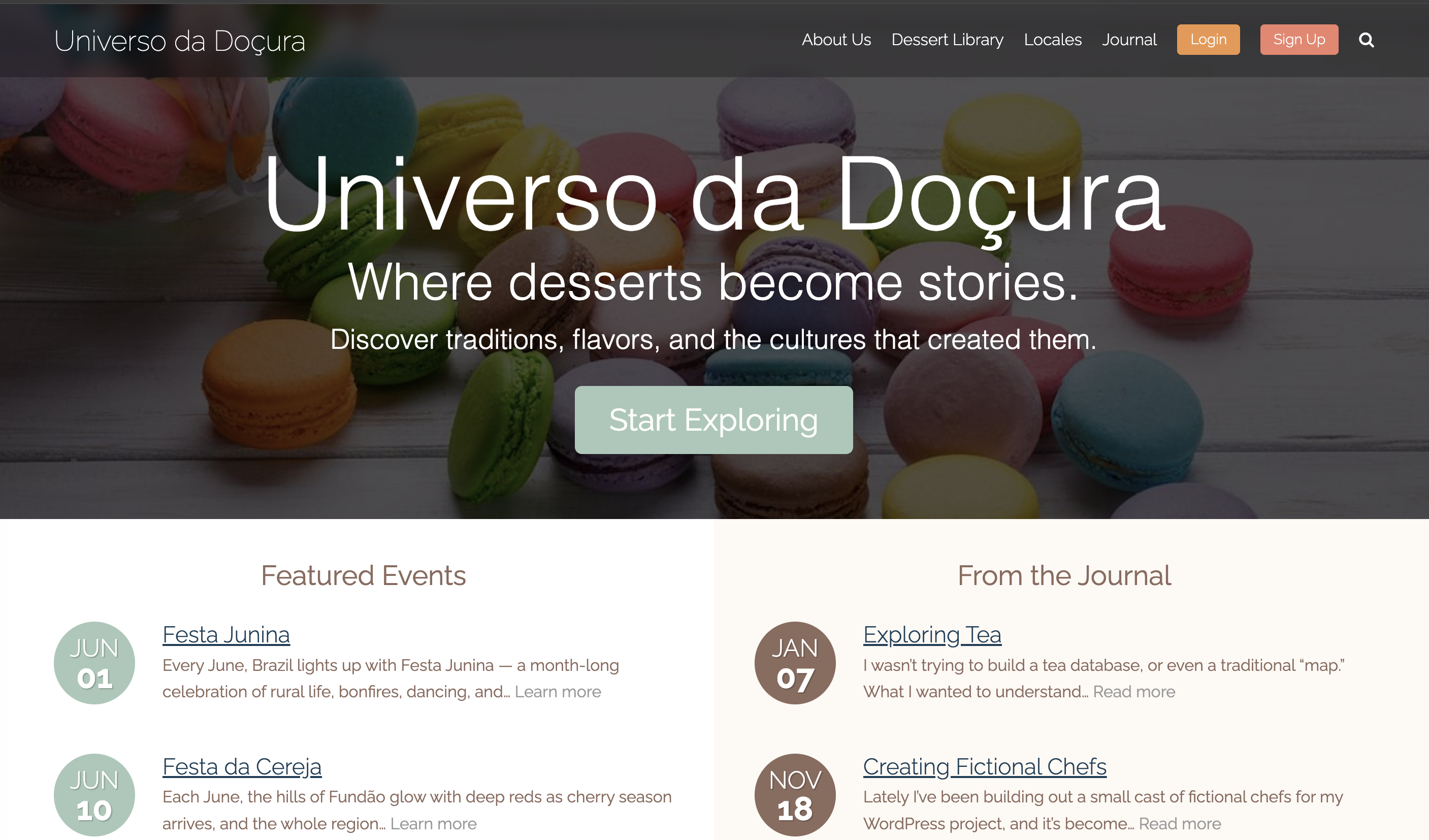 Universo da Doçura WordPress project screenshot